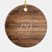 1e jaar in ons nieuwe huis - Jaar - Personaliseer Keramisch Ornament (Achterkant)