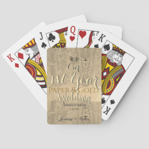 1e jaar Jubileum voor weddenschappen  Pokerkaarten