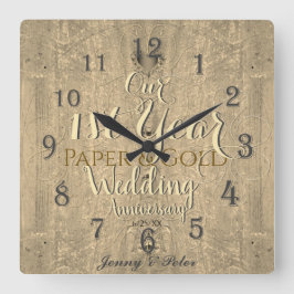 1e jaar Jubileum voor weddenschappen Vierkante Klok
