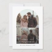 1e jaar Merry and Married Arch Foto Kerstmis Feestdagenkaart (Voorkant)