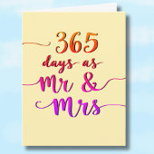 1e jaar trouwdag 365 dagen kaart