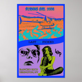 1e jaarlijks brandend meisje 2008 Poster