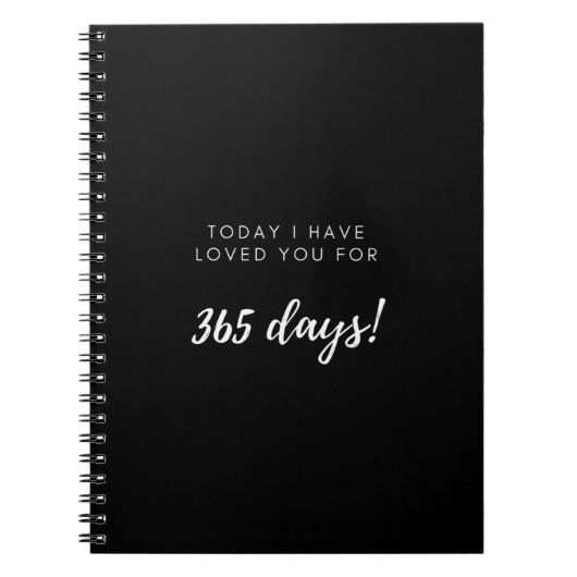 1e Jubileum Cadeau voor Boyvriend Vriendin Notitieboek (Voorkant)