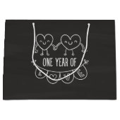 1e Jubileum cadeau voor haar krijgshartkledij Large Cadeautasje (Voorkant)