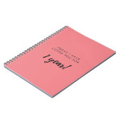 1e Jubileum Cadeaubon voor Vriendin van Boyvriend Notitieboek (Linkerzijde)