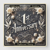 1e Jubileum: Een bijzondere mijlpaal Vierkante Klok (Voorkant)