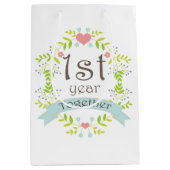 1e Jubileum Feest Cadeau Medium Cadeauzakje (Voorkant)