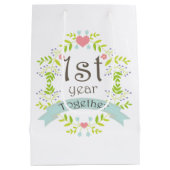 1e Jubileum Feest Cadeau Medium Cadeauzakje (Achterkant)