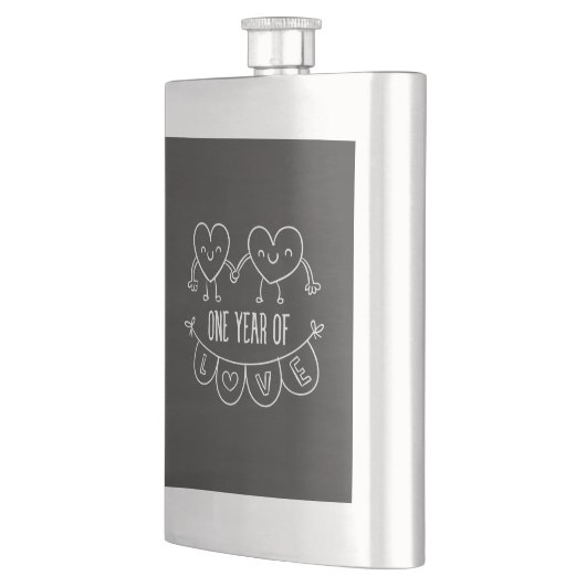 1e Jubileum Gift Chalk Hearts Classic Flask Flacon (Links)