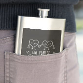 1e Jubileum Gift Chalk Hearts Classic Flask Flacon (Voorbeeld)
