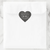 1e Jubileum Gift for her Chalk Hearts Sticker (Tas)