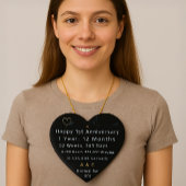 1e Jubileum hart Keramisch Ornament