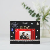 1e jubileum Kerst Surprise Save the Date Kaart (Staand voorkant)