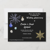 1e jubileum Kerst Surprise Save the Date Kaart (Achterkant)