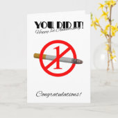 1e Jubileum van stoppen met roken Wenskaart Kaart (Gele Bloem)