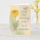 1e Jubileum Verlies van Oma Waterverf Bloem Kaart (Gele Bloem)