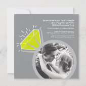 1e jubileumfeest peridot ring twee foto's kaart (Achterkant)