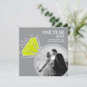 1e jubileumfeestje peridot ring twee foto's kaart (Staand voorkant)