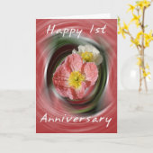 1e jubileumkaart kaart (Gele Bloem)