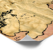 1e kaart van de vergeten Realm Poster (Hoek)