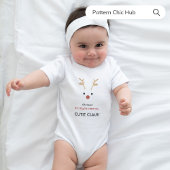 1e keer Baby Cutie Claus Wit Familie Kerstmis Romper