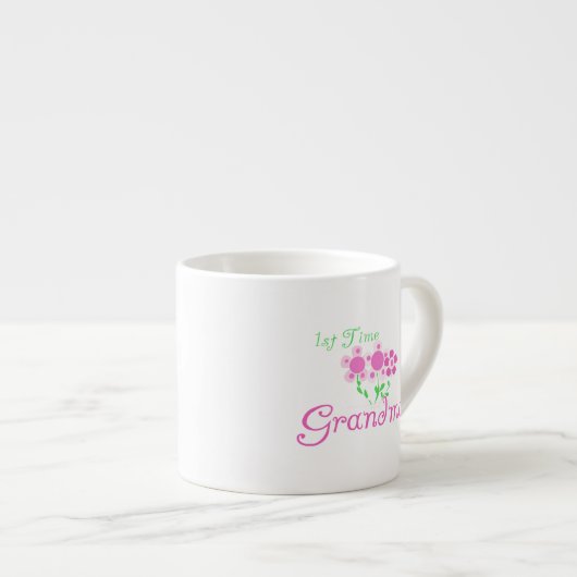 1e keer Grootmaroze bloemen cadeautjes Espresso Kop (Voorkant rechts)