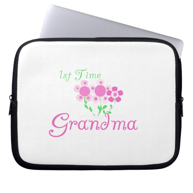 1e keer Grootmaroze bloemen cadeautjes Laptop Sleeve (Voorkant)