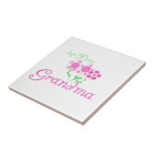 1e keer Grootmaroze bloemen cadeautjes Tegeltje (Zijkant)