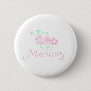 1e keer mammie ronde button 5,7 cm