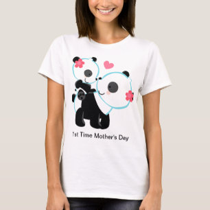 1e keer Moederdag Panda Tee Shirt