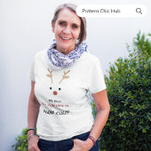 1e keer Nana Claus Wit Moderne Familie Kerstmis T-shirt