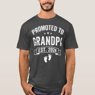 1e keer opa EST 2024 nieuwe eerste opa 2024 t T-shirt