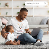 1e keer papa claus wit moderne familie kerst t-shirt