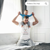 1e keer papa claus wit moderne familie kerst t-shirt