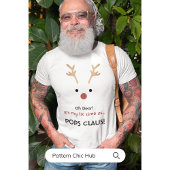 1e keer Poppen Claus Wit Modern Familie Kerstmis T-shirt