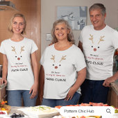 1e keer Poppen Claus Wit Modern Familie Kerstmis T-shirt