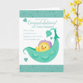 1e keer Wenskaart voor ouders Kaart (Gele Bloem)