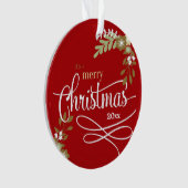 1e kerst als grootouders op maat Ornament (voorkant)