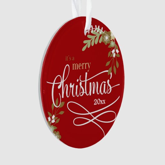 1e kerst als grootouders op maat Ornament (voorkant)