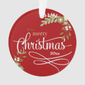 1e kerst als grootouders op maat Ornament (voorkant)