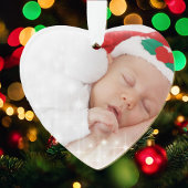 1e kerst Baby foto w jaar cadeau Ornament