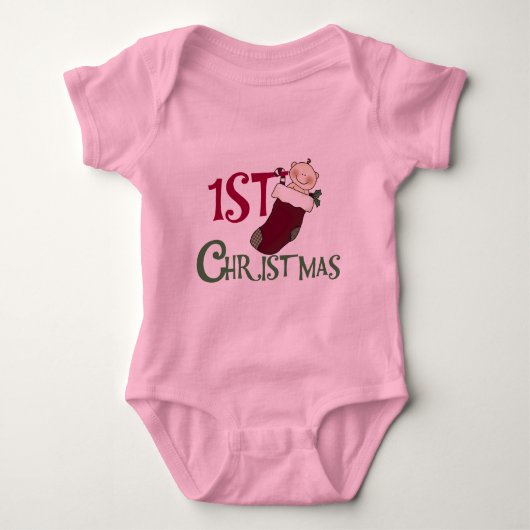 1e kerst-Baby in Stocking Romper (Voorkant)