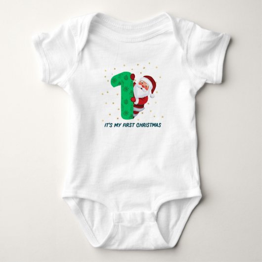 1e Kerst Baby Romper (Voorkant)