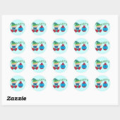 1e Kerst Elf Tshirts en geschenken Ronde Sticker (Vel)
