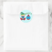 1e Kerst Elf Tshirts en geschenken Ronde Sticker (Tas)