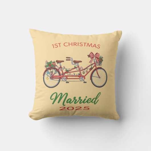 1e kerst getrouwd 2025 | Jonggehuwd koppel Kussen (Voorkant)