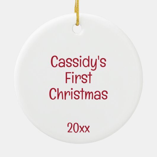 1e kerst grillige Schattigee konijn Gepersonalisee Keramisch Ornament (Achterkant)