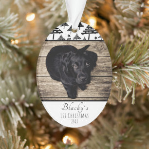 1e kerst hond foto boom huisdier aandenken ornament