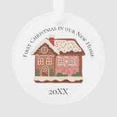 1e kerst in onze nieuwe huis kerststolp ornament (achterkant)