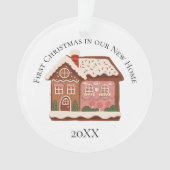 1e kerst in onze nieuwe huis kerststolp ornament (voorkant)